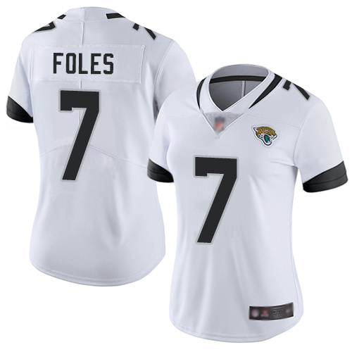 Nike Jacksonville Jaguars #7 Nick Foles White Women Stitched NFL Vapor Untouchable Limited Jersey->women nfl jersey->Women Jersey